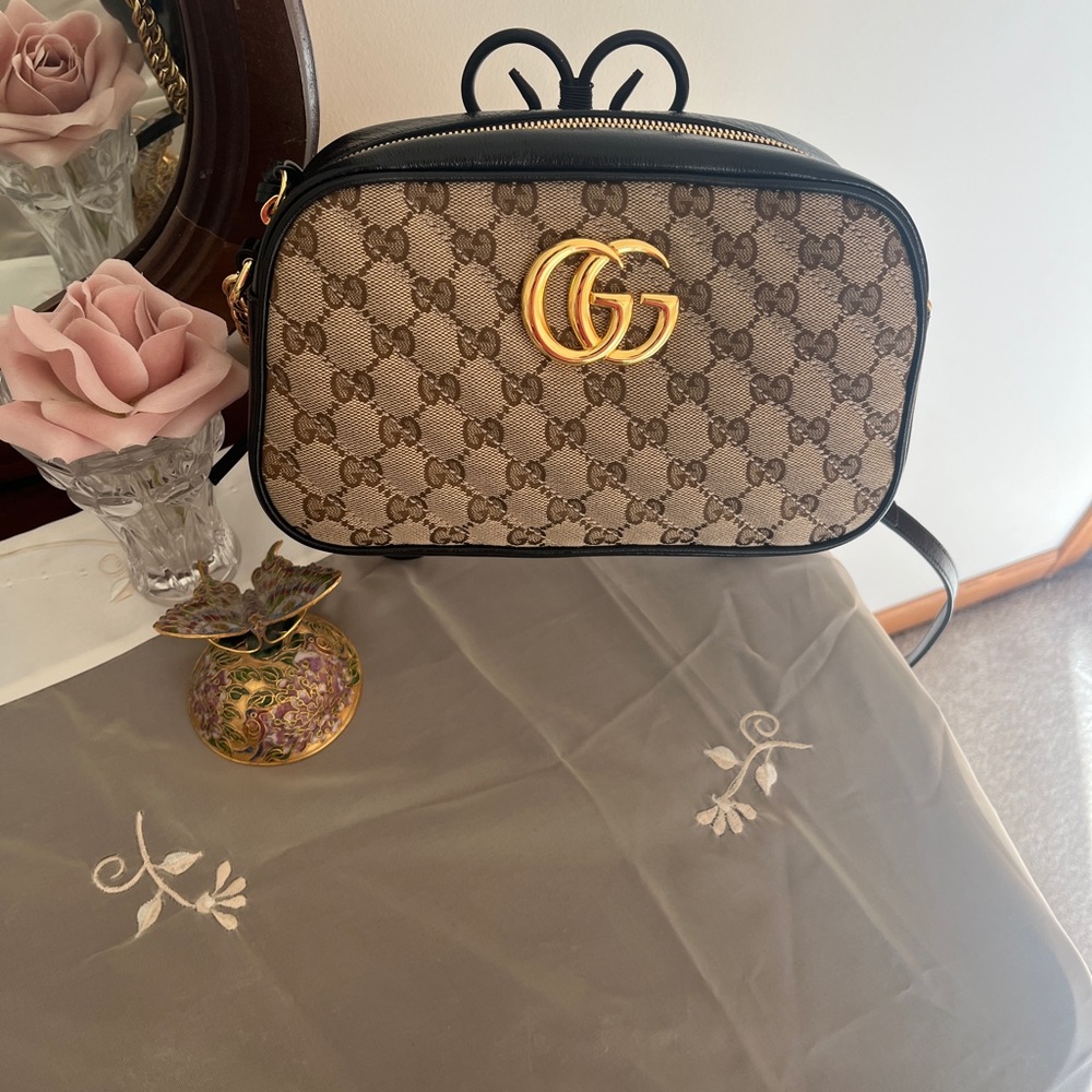 Gucci GG Canvas Marmont Small Shoulder Bag